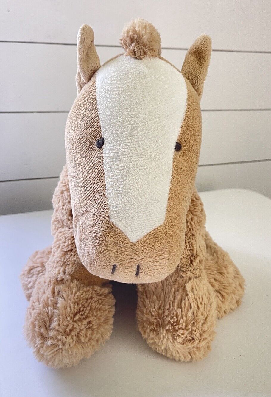 Mon Ami Plush Pillow Fluffy Brown Horse Stuffed Animal 2013